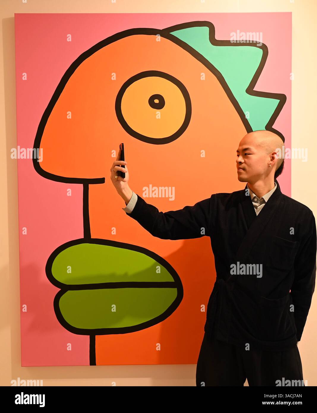 Höhepunkte in den Phillips London Galleries am Berkeley Square vor der Auktion New Now , Modern & Comtemporary Art am 10. April 2025 ... Stockfoto