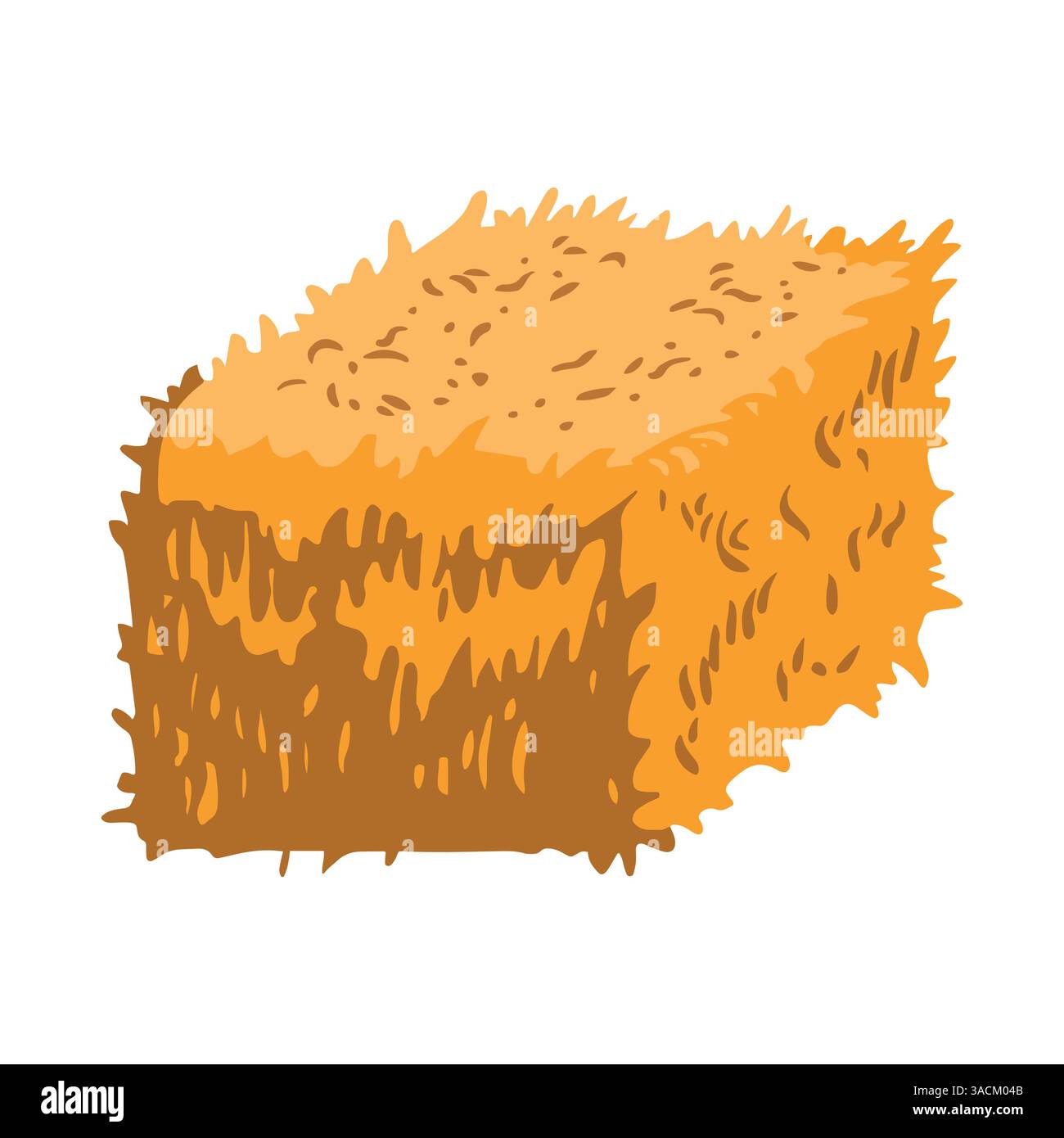 Strohballen, die Natur und Landwirtschaft repräsentieren. Vektorillustration ideal für ländliche Themen und landwirtschaftliche Projekte. Perfekt für die Förderung von Agricultu Stock Vektor