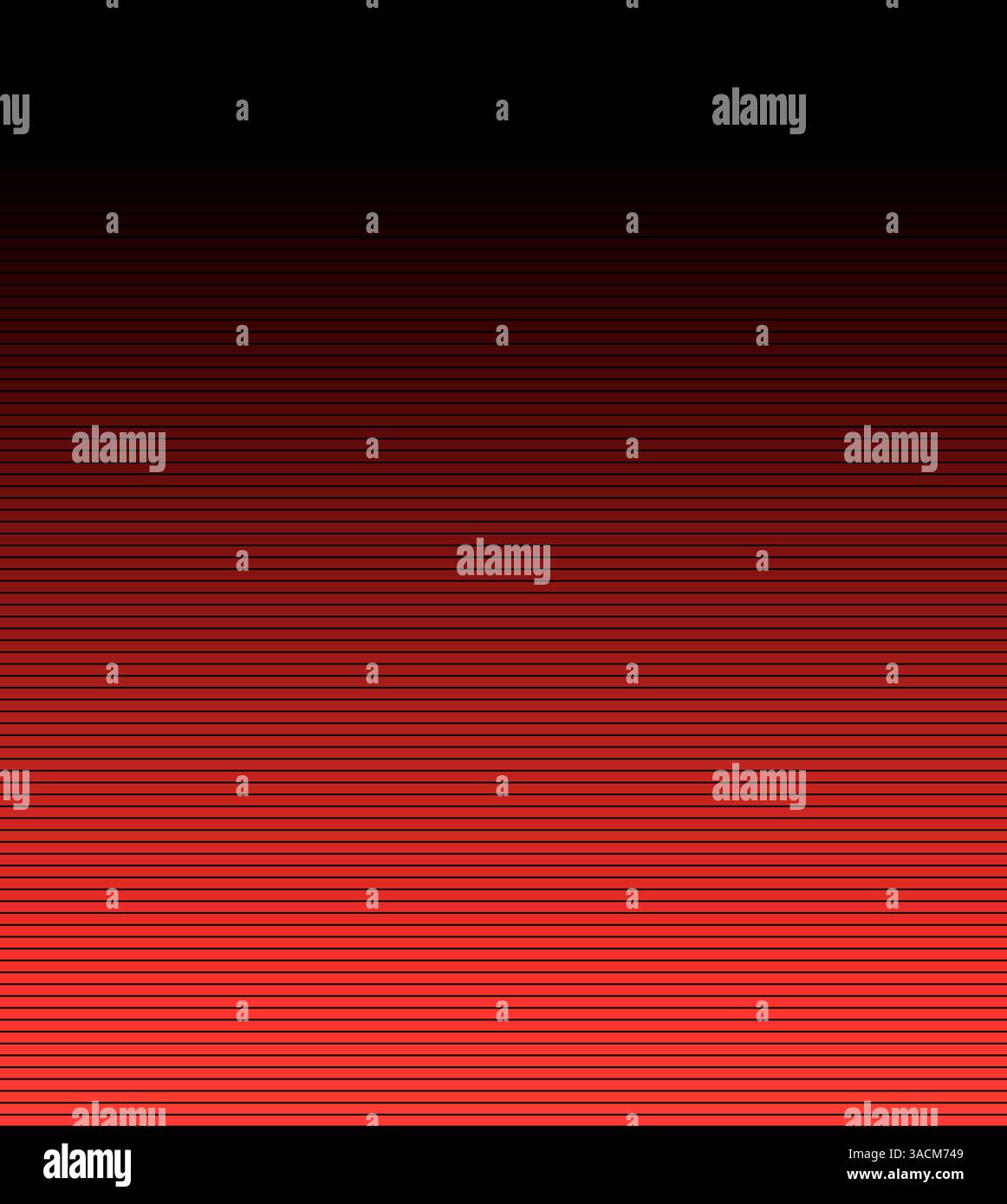 Farbverlauf von Streifen – schwarz zu rot Stockfoto