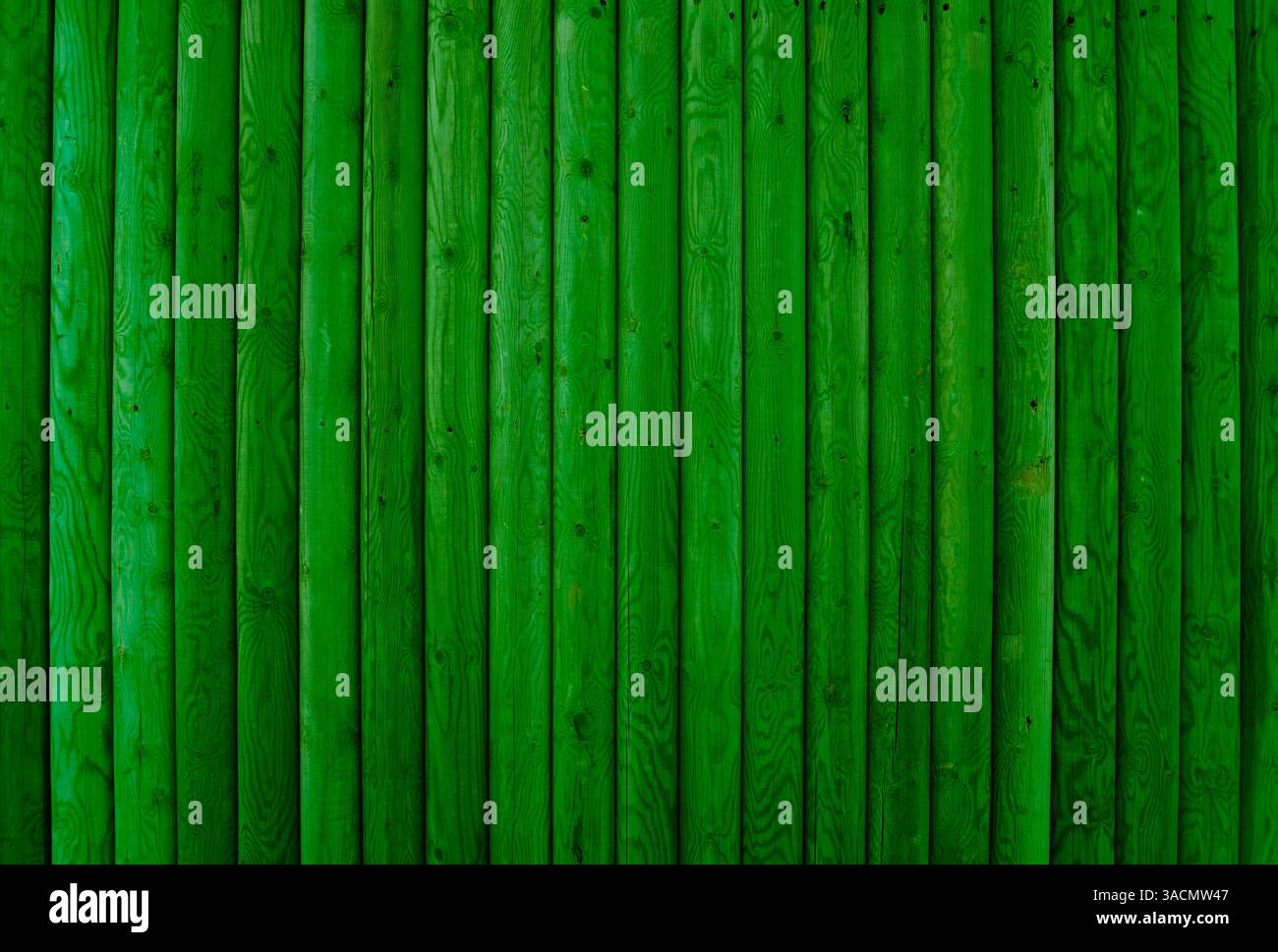 Hintergrund aus alten grünen Holzbrettern Stockfoto