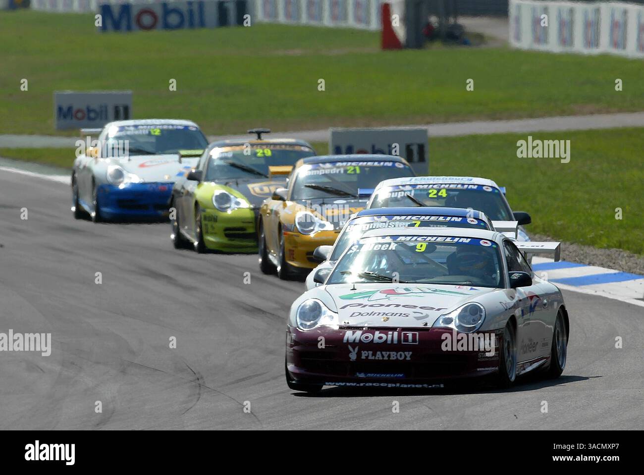 Sebastiaan Bleekemolen (NED) Team Bleekemolen leitet eine Gruppe. Porsche Supercup, Rd8, Hockenheim, Deutschland, 3. August 2003..DIGITALES BILD (Credit Image: ©Sutton Motorsports/ZUMA Press) Stockfoto