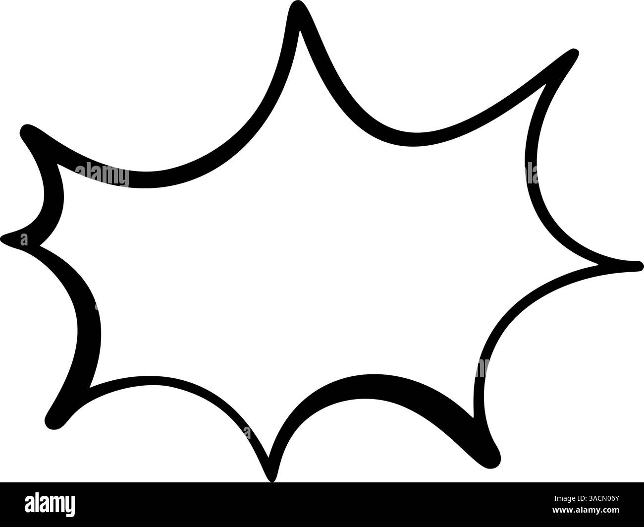 Pop-Art-Sprechblase-Hervorhebungseffekt. Comic-Textfeld in Ballonform. Illustration des flachen Vektors auf weißem Hintergrund isoliert. Stock Vektor