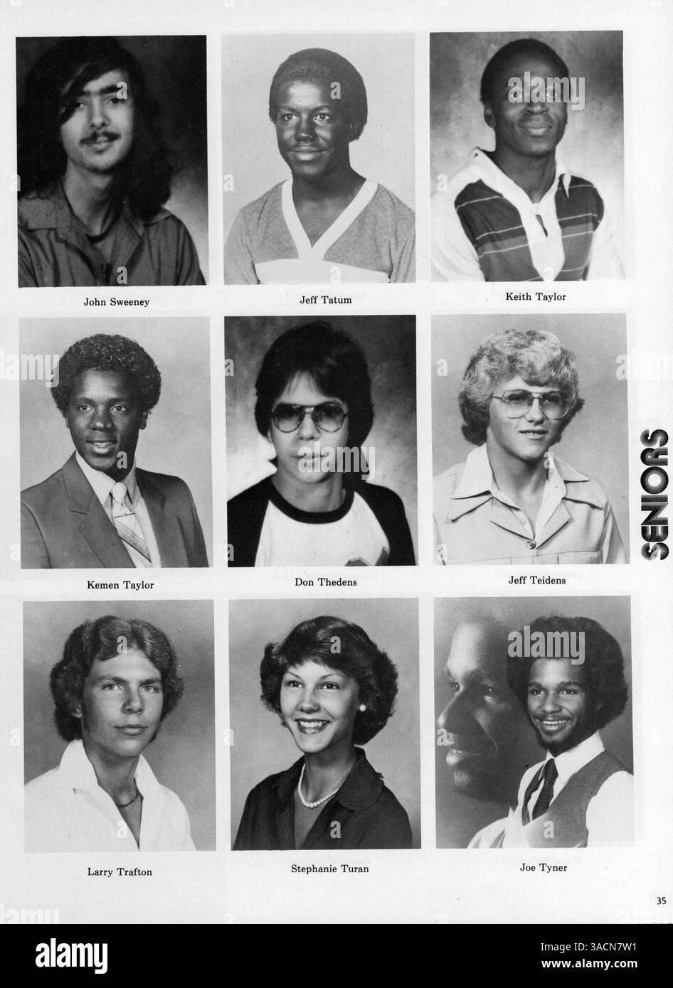Diese Ausgabe des Polaris Jahrbuchs der North High School dokumentiert das Schuljahr 1980-1981 mit Schülern, Clubs, Leichtathletik, Lehrern, und wichtige Ereignisse. Stockfoto