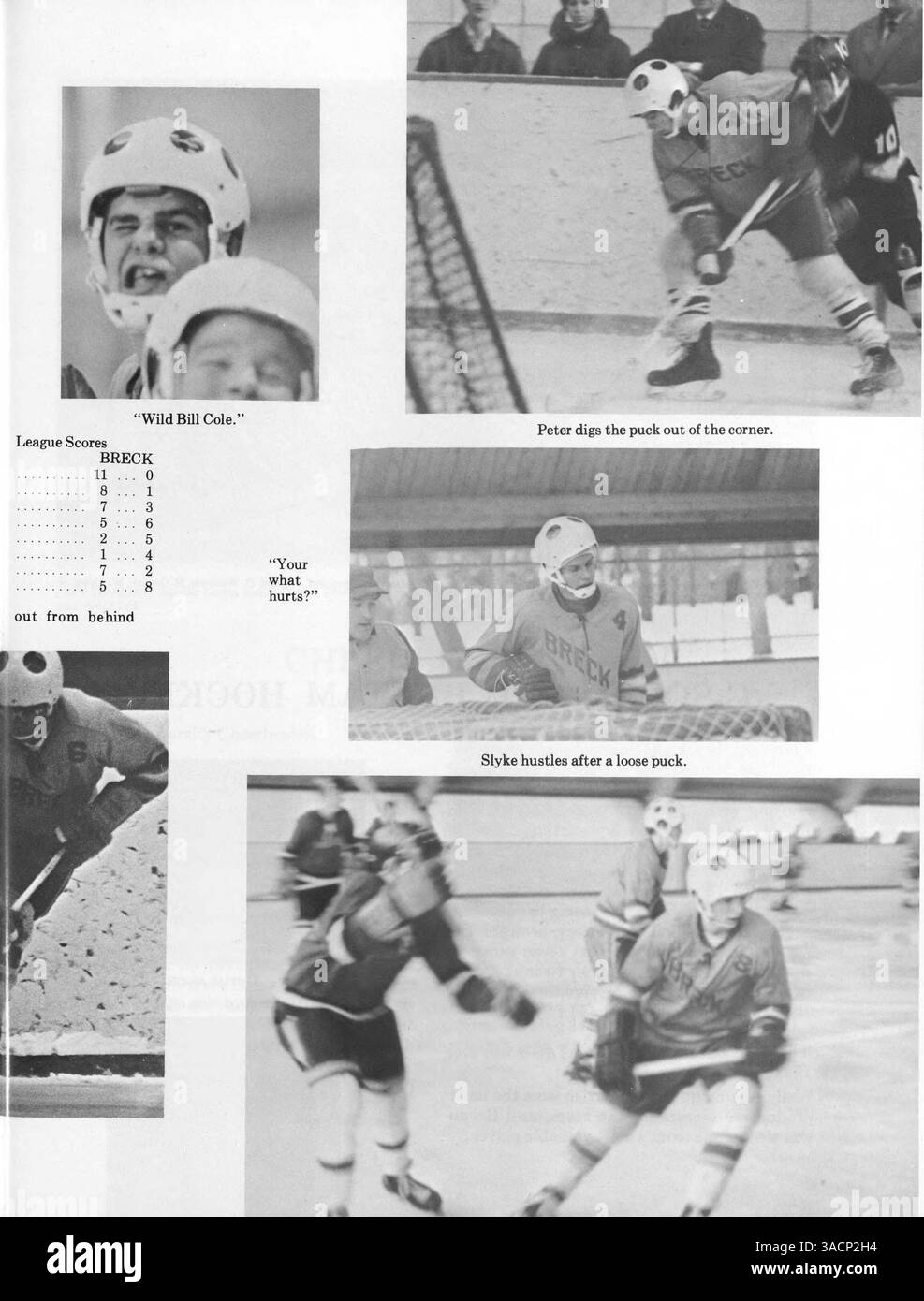 In diesem Breck Jahrbuch 1970 werden die wichtigsten Momente des Schuljahres 1969-1970 vorgestellt, darunter das Schülerleben, die Lehrkräfte, die Leichtathletik und die großen Veranstaltungen an der Breck School. Stockfoto