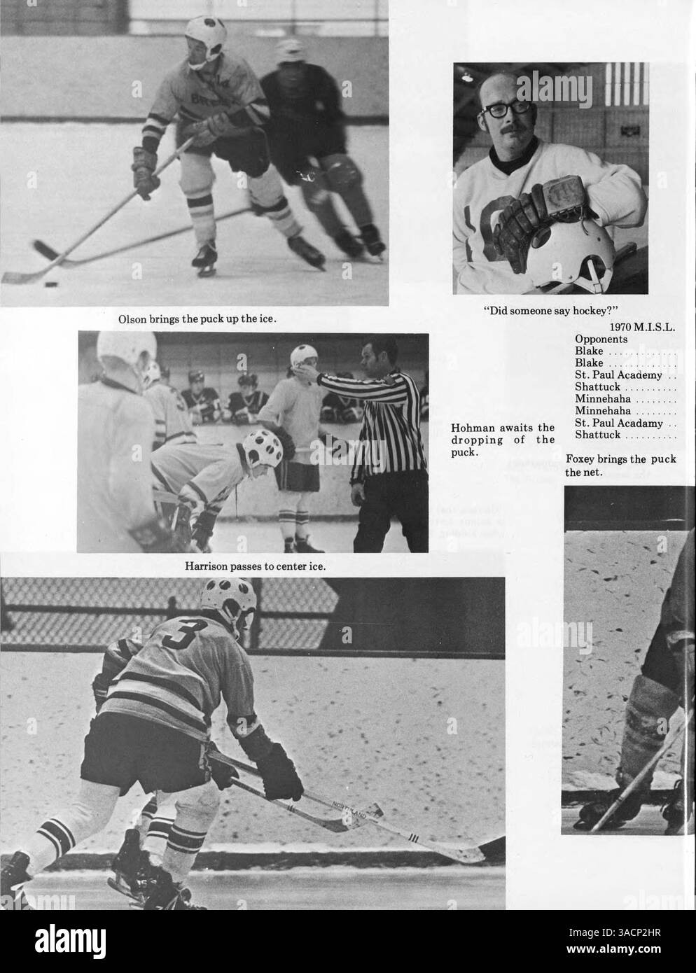 Das Breck Yearbook 1970 erfasst das Schuljahr 1969-1970 und zeigt Schülerprofile, Lehrkörper-Mitglieder, Leichtathletik, Clubs, und wichtige Veranstaltungen an der Breck School. Stockfoto