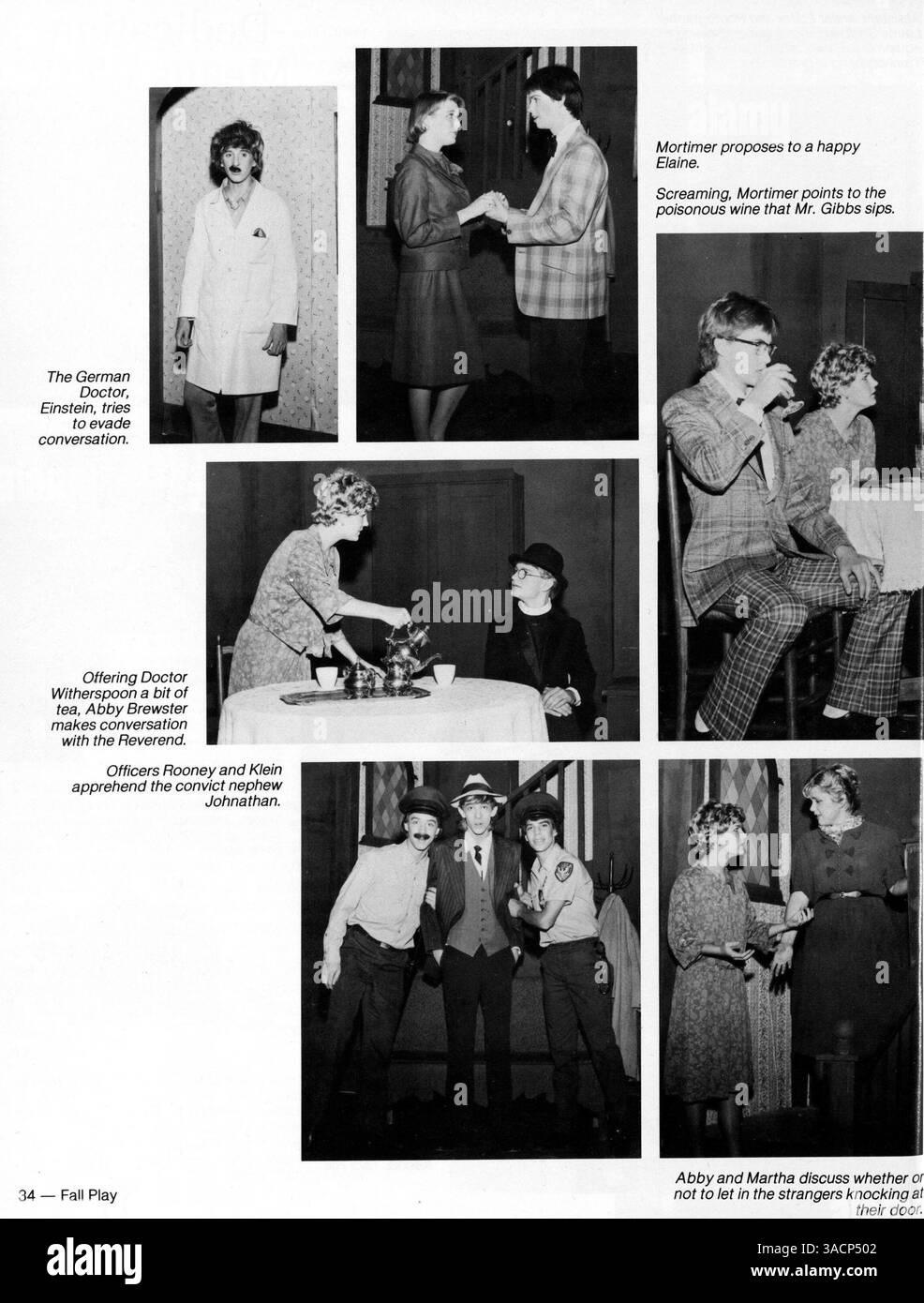 In diesem Jahrbuch 1984 wird das Schuljahr 1983-1984 vorgestellt. Hier werden Aktivitäten der Schüler, sportliche Wettbewerbe, akademische Leistungen und Beiträge der Lehrkräfte vorgestellt. Stockfoto