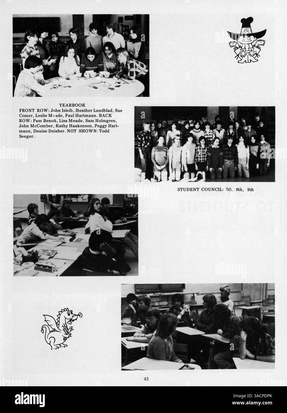 Das Jahrbuch 1978 von Minnetonka East Jr. Spitzenrekord im Schuljahr 1977-1978 mit Schwerpunkt auf Studenten, Dozenten, Vereine, Leichtathletik, und wichtige Ereignisse. Stockfoto