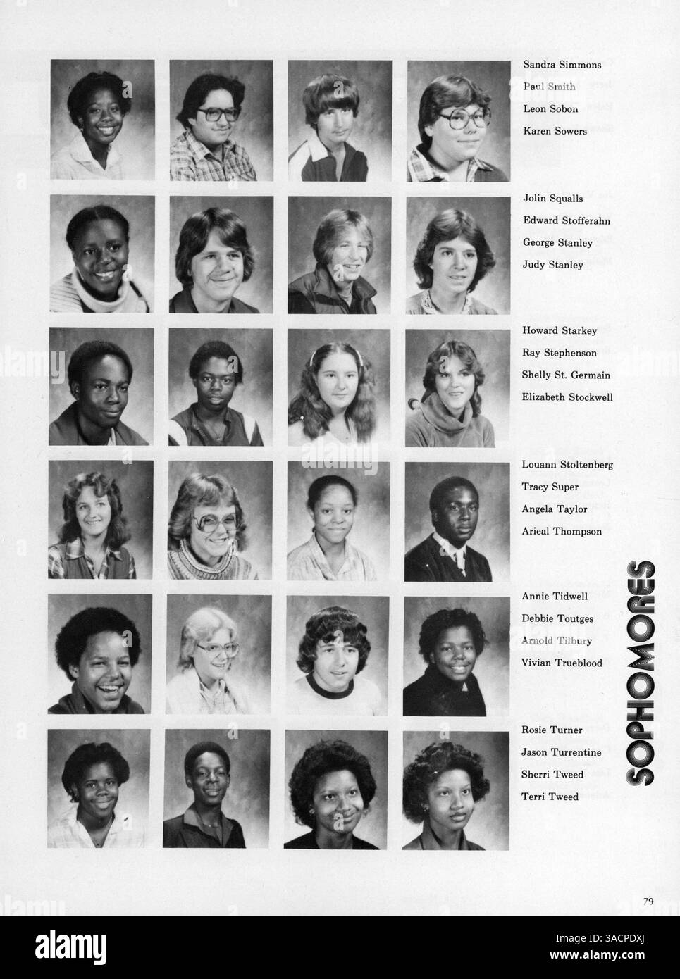 Das Polaris Jahrbuch 1981 der North High School bietet einen Überblick über die Schüler, Lehrer, Leichtathletik, Vereine und Veranstaltungen des Schuljahres 1980-1981. Stockfoto