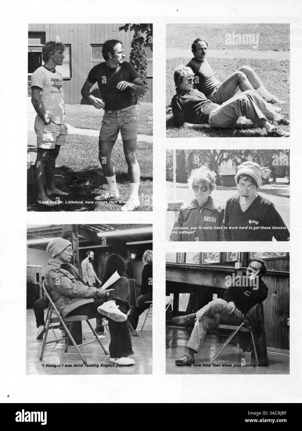 Dieses Breck Jahrbuch 1980 enthält Porträts, Highlights sportlicher Leistungen und die Beteiligung der Schüler an Vereinen und anderen Aktivitäten aus dem Schuljahr 1979-1980. Stockfoto