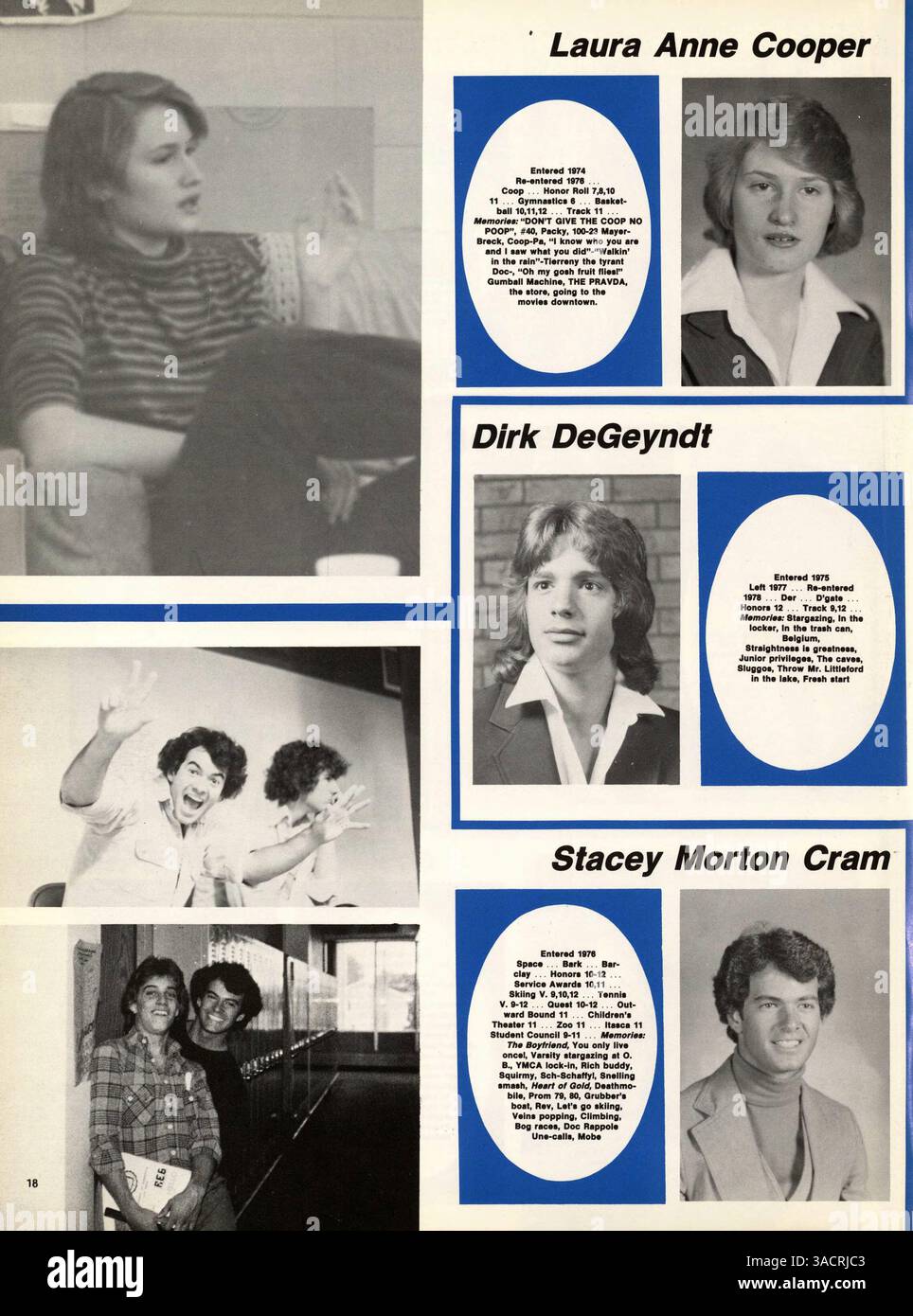 Das Breck Yearbook 1980 enthält Porträts und dokumentiert wichtige Schulereignisse, darunter Leichtathletik, Vereine und Leistungen aus dem akademischen Jahr 1979-1980. Stockfoto