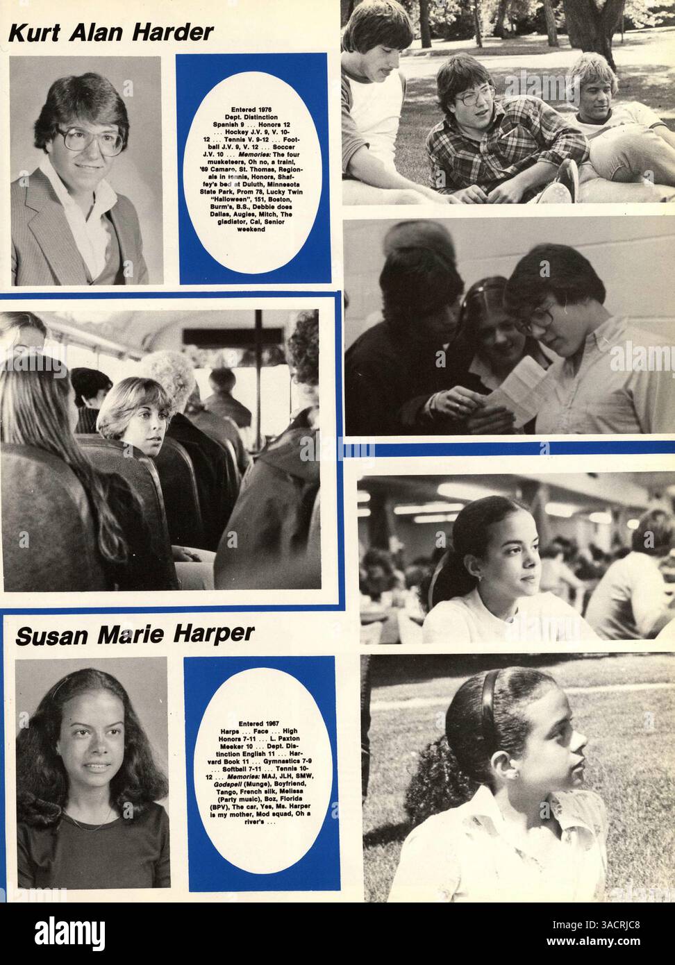 Dieses Breck Yearbook 1980 erinnert an die Leistungen von Schülern und Lehrern und zeigt Sportveranstaltungen, Vereine und andere Schulveranstaltungen aus dem akademischen Jahr 1979-1980 auf. Stockfoto
