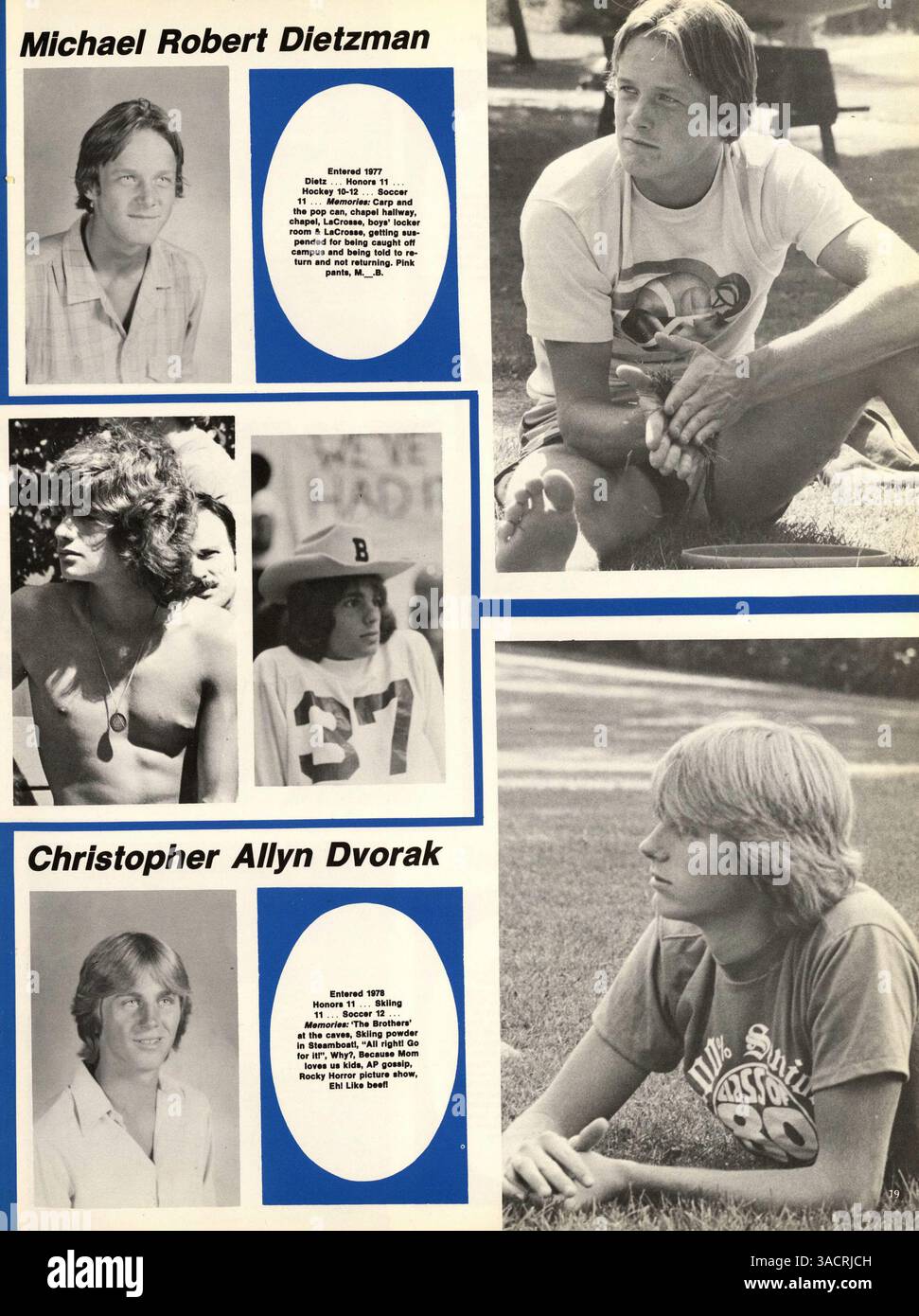 Dieses Breck Yearbook von 1980 beleuchtet die Leistungen von Schülern und Lehrkräften, sportliche Veranstaltungen und andere Schulaktivitäten während des Schuljahres 1979-1980. Stockfoto