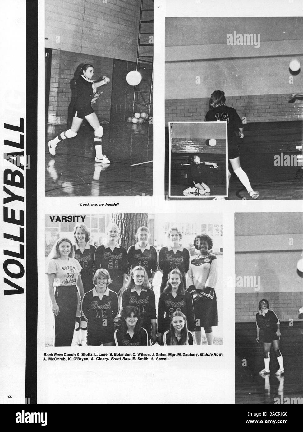 Das Breck Jahrbuch 1980 zeigt die Ereignisse des Schuljahres 1979-1980 mit Schülerporträts, Lehrerhighlights, sportlichen Leistungen und außerschulischen Aktivitäten. Stockfoto