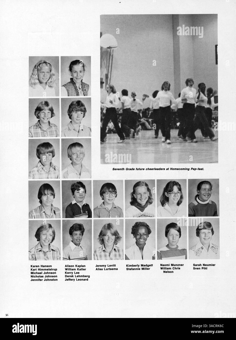 Das Breck Yearbook von 1980 enthält Studenten, Dozenten und Sportteams sowie Dokumentationen über außerschulische Aktivitäten und Schlüsselveranstaltungen während des Schuljahres. Stockfoto