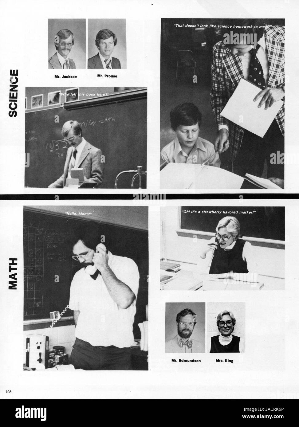 Das Breck Yearbook 1980 enthält Profile von Schülern, Lehrern und Schülern/Athleten sowie Berichte über akademische und außerschulische Veranstaltungen, die das Schuljahr prägten. Stockfoto