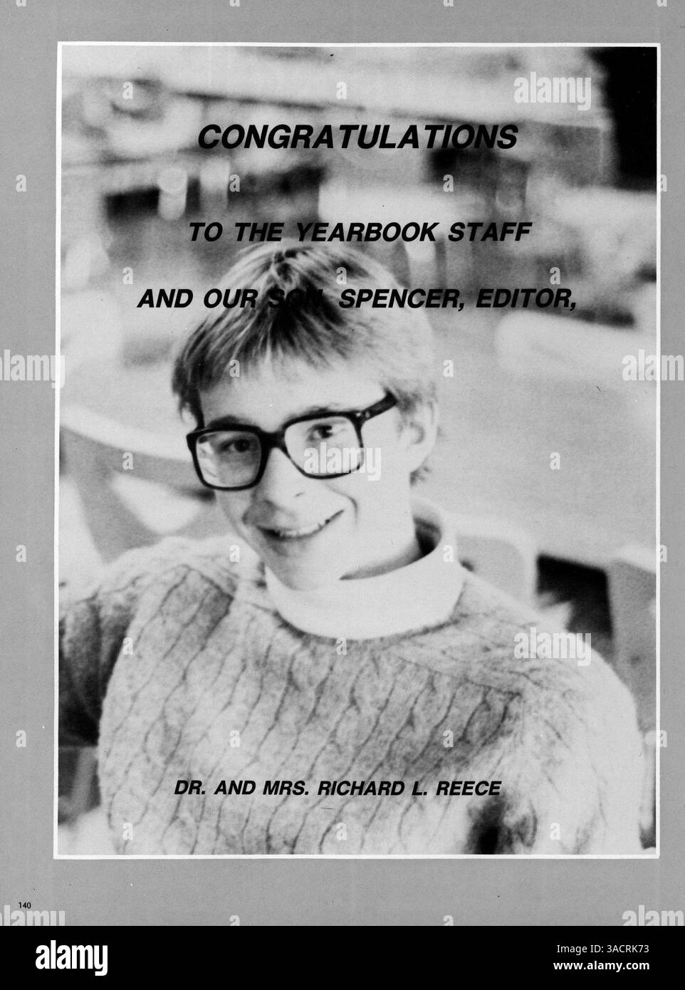 Das Breck Yearbook 1980 enthält wichtige Momente aus dem Schuljahr 1979-1980 und berichtet über die Leistungen von Schülern, Lehrkräften und Sportlern sowie wichtige Schulveranstaltungen. Stockfoto