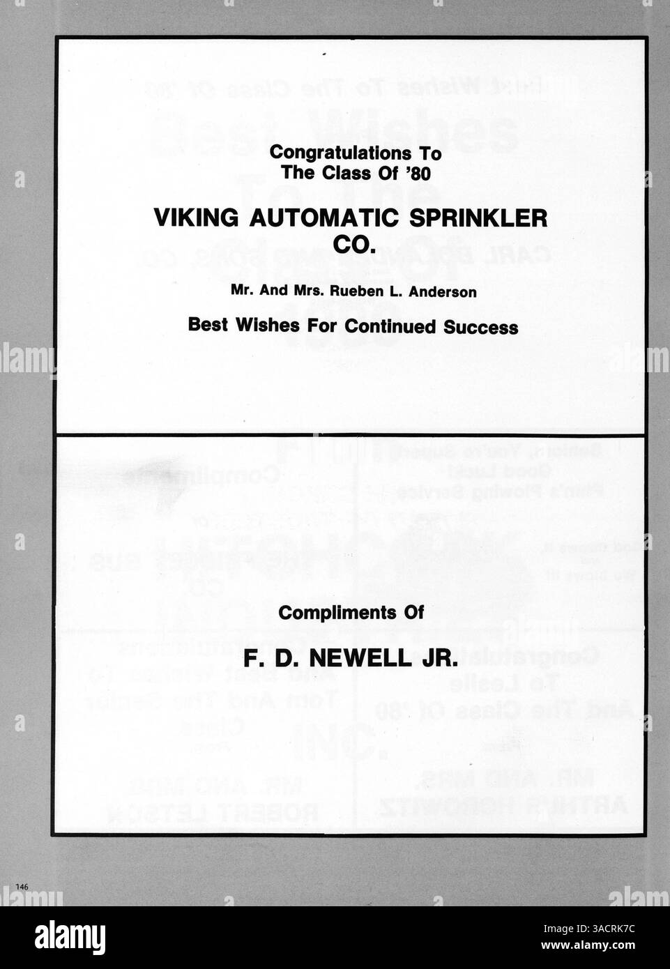 Das Breck Yearbook 1980 zeigt die Veranstaltungen des Jahres, von akademischen Leistungen bis zu sportlichen Siegen, und zeigt Profile von Studenten und Lehrkräften an der Breck High School. Stockfoto