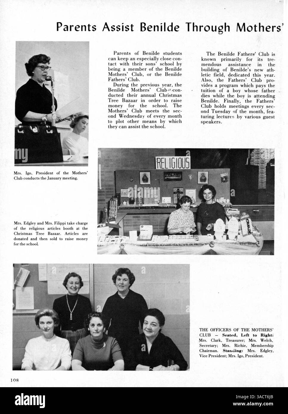 Die Ausgabe 1964 von „Benilden Red Knights“ dokumentiert wichtige Momente des akademischen Jahres 1963-1964 an der Benilde High School, einschließlich Schüleraktivitäten, Höhepunkte der Fakultät, Leichtathletik und Schulveranstaltungen. Es ist Teil der Hennepin County Library Collection. Stockfoto