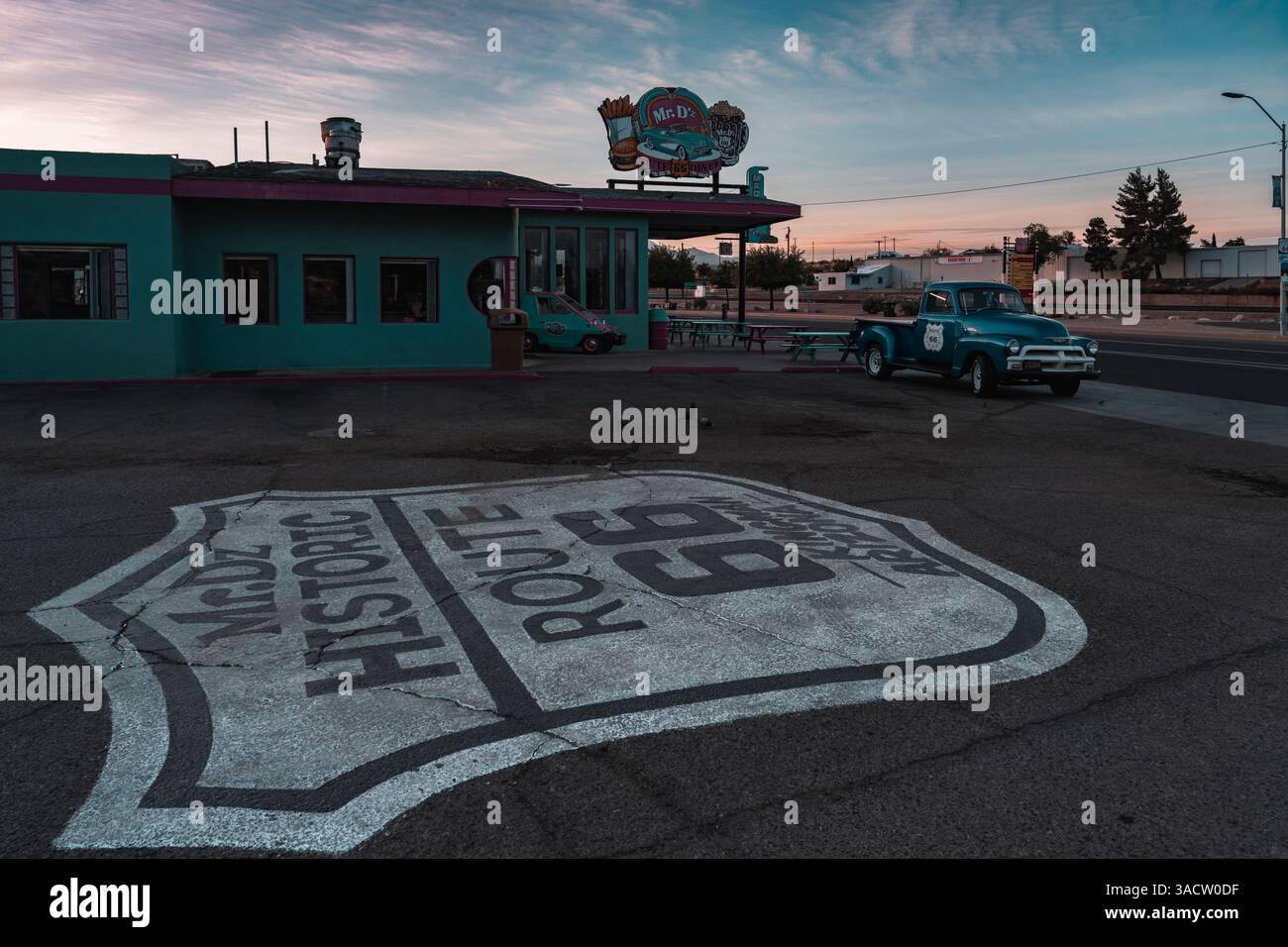 Mr. D'z Diner, Route 66, Kingman, USA, Arizona Stockfoto