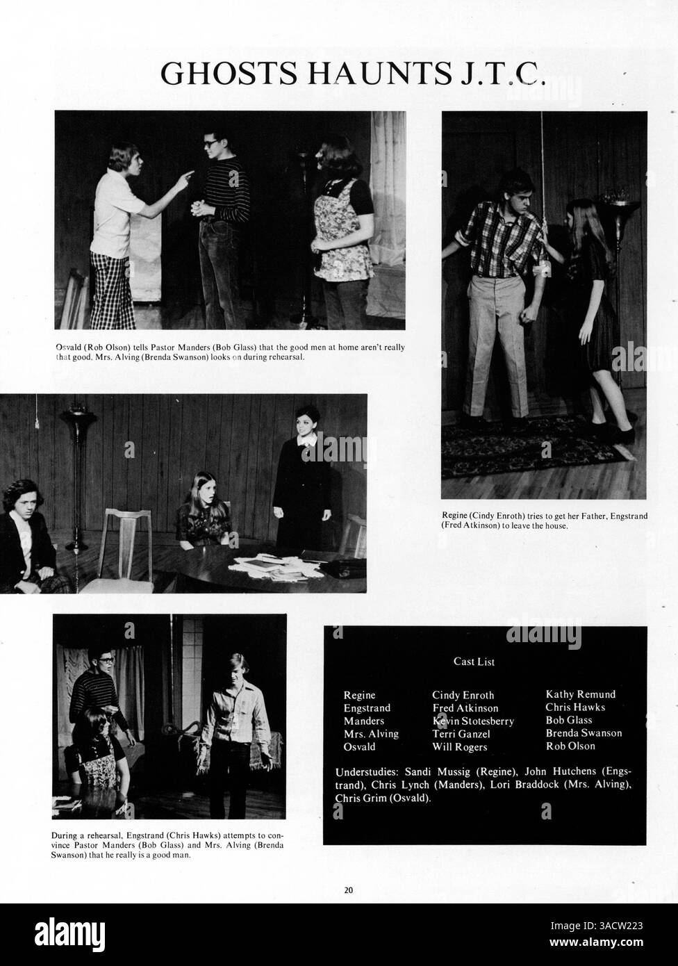 Das Jahrbuch „Revolution 75“ spiegelt die akademischen, sozialen und sportlichen Leistungen der Schüler der Jefferson High während des Schuljahres 1974-1975 wider. Stockfoto