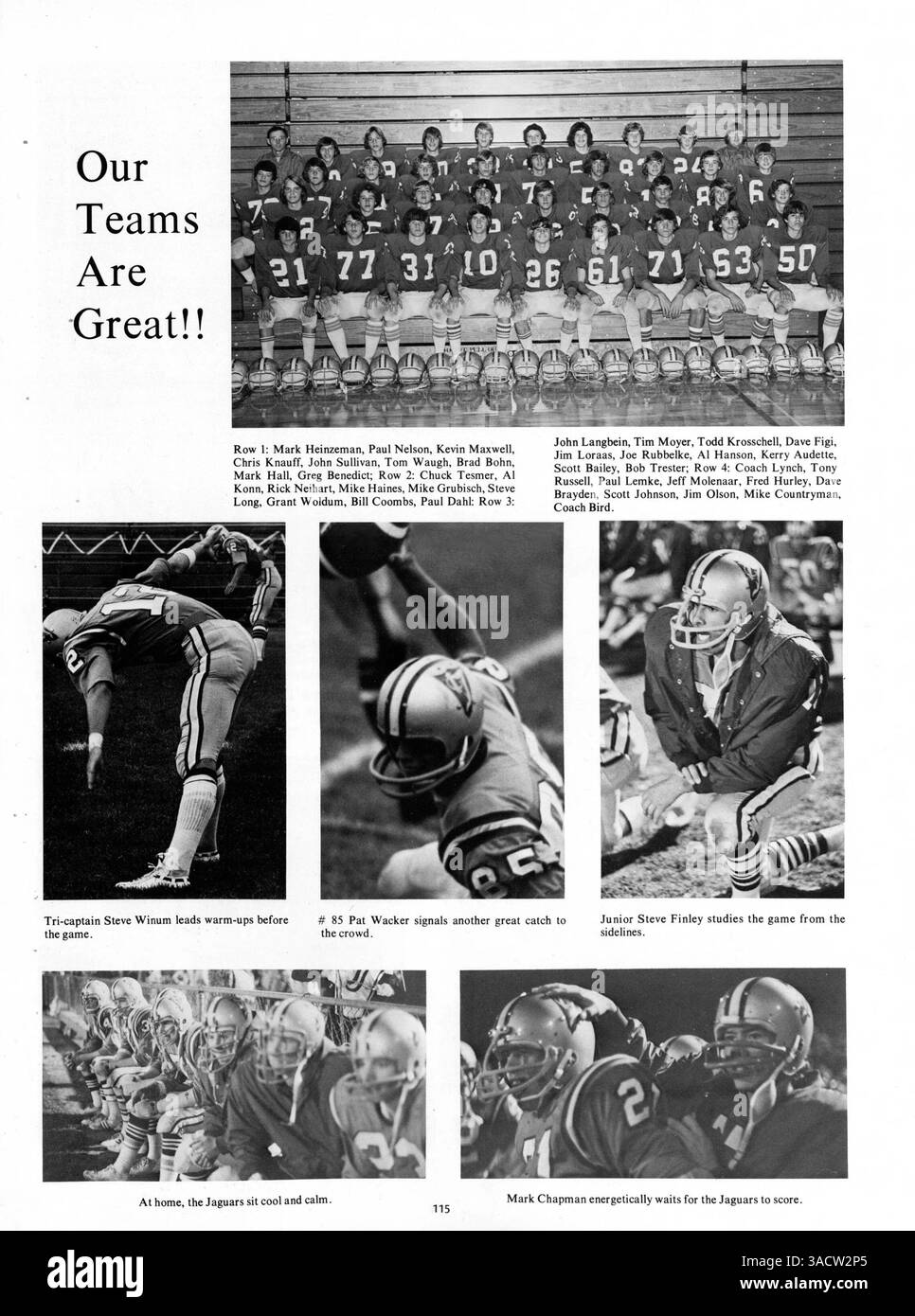 Das Jahrbuch „Revolution 75“ der Jefferson High dokumentiert das akademische Jahr 1974-1975 mit Schülern, Lehrern, Leichtathletik, Clubs, und schulweite Veranstaltungen. Stockfoto