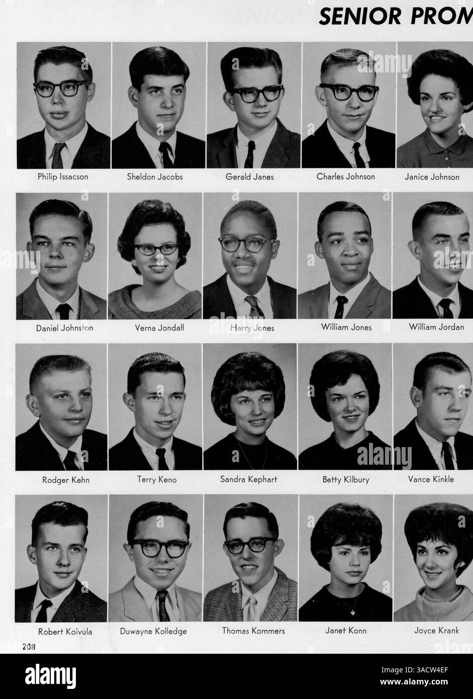 Polaris '62, das Jahrbuch der North High School, zeigt Schüleraktivitäten, Vereine, Leichtathletik und afroamerikanische Beiträge während des Schuljahres 1961-1962. Stockfoto