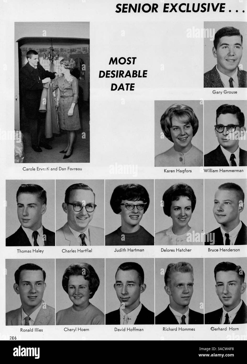 Polaris '62 dokumentiert das Leben von Schülern, Sportmannschaften, Clubs und afroamerikanische Leistungen an der North High School im Schuljahr 1961-1962. Stockfoto