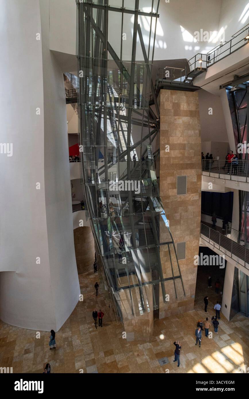 Bilbao, Spanien, Foyer des Guggenheim-Museums in Bilbao, baskenland, Spanien Stockfoto