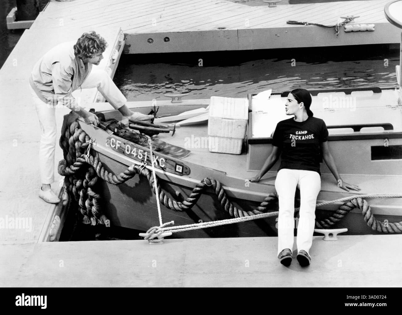 Ryan O'Neal, Ali MacGraw, am Set des Films Love Story, Paramount Pictures, 1970 Stockfoto
