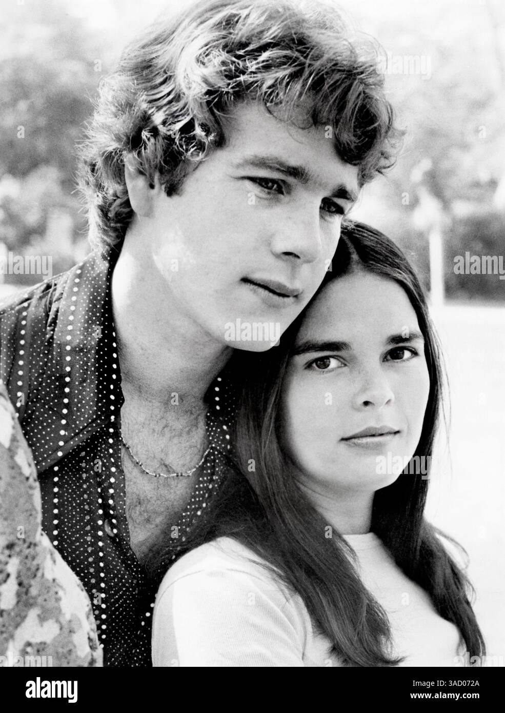 Ryan O'Neal, Ali MacGraw, am Set des Films Love Story, Paramount Pictures, 1970 Stockfoto
