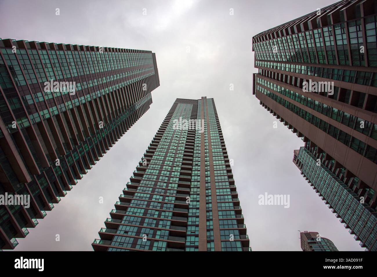 Toronto Canada reflektiert Wolkenkratzer Baseballkurven Stockfoto
