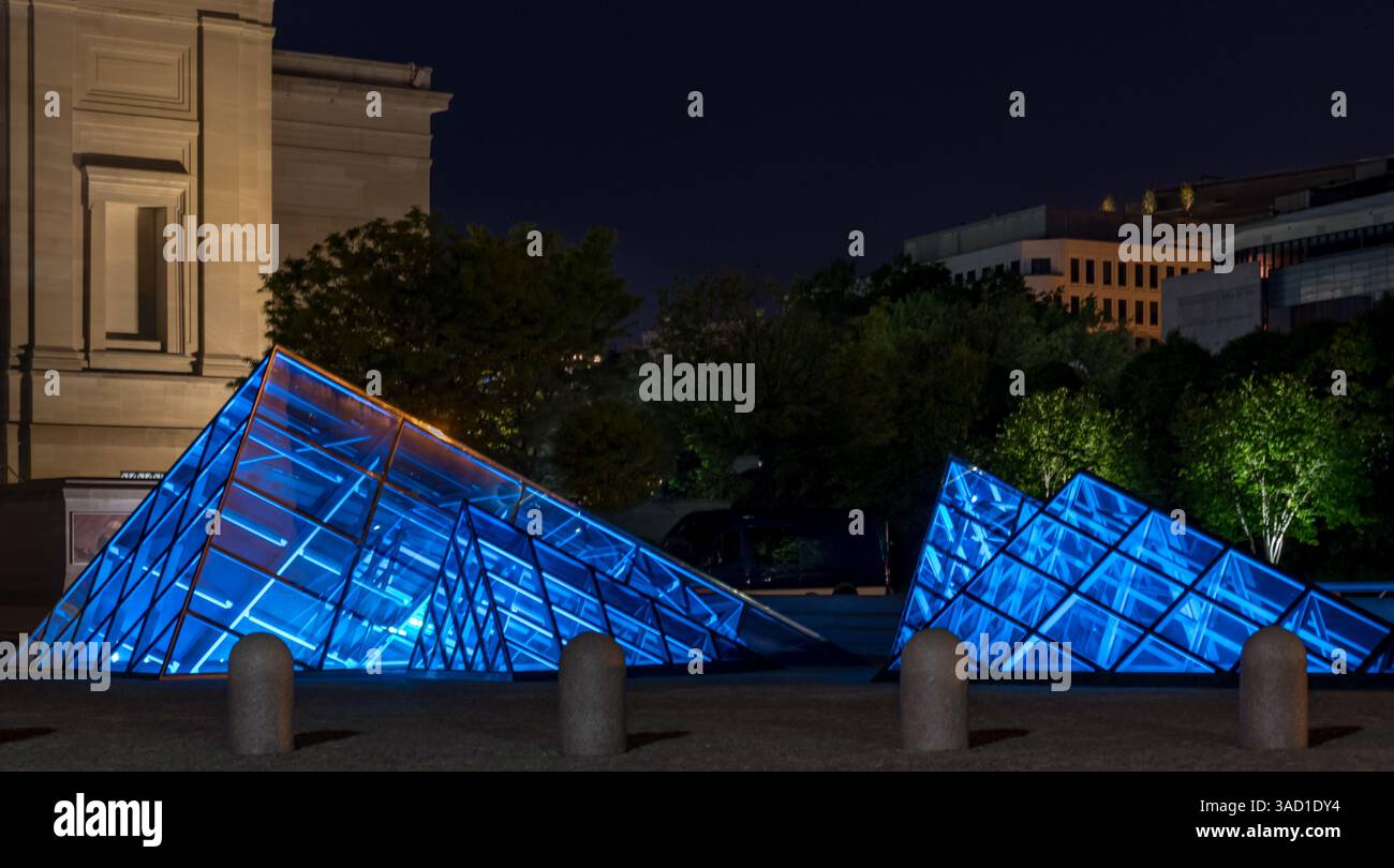 National Gallery of Art, Washington DC, bei Nacht Stockfoto