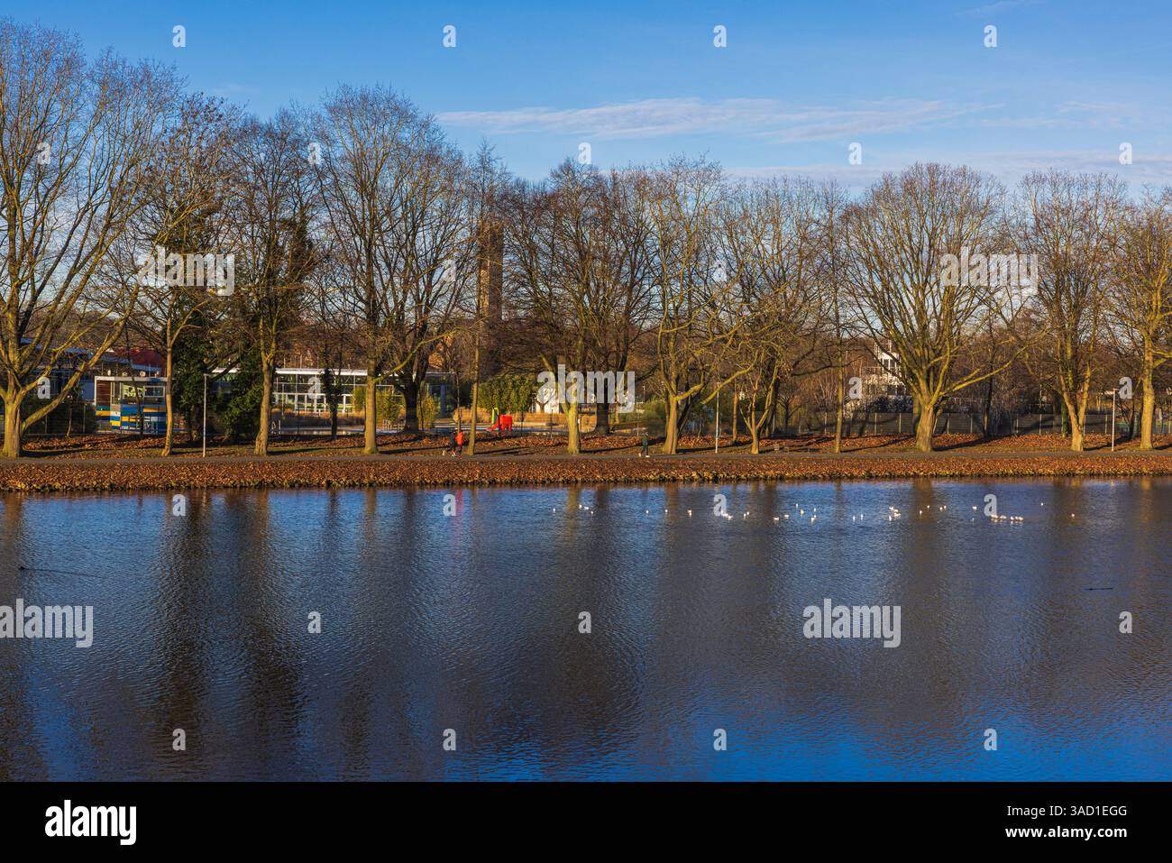 Wasserstraßen der Ems, Dortmund-Ems-Kanal bei Lingen (EMS), Niedersachsen, Deutschland Stockfoto