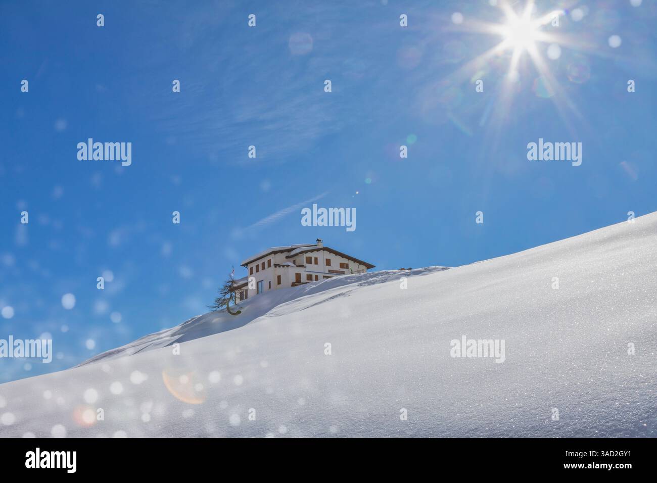 Das Rifugio Scarpa-Gurekian in Malga Losch, Pala Group, Agner, Dolomiten, Voltago Agordino, Provinz Belluno, Italien Stockfoto