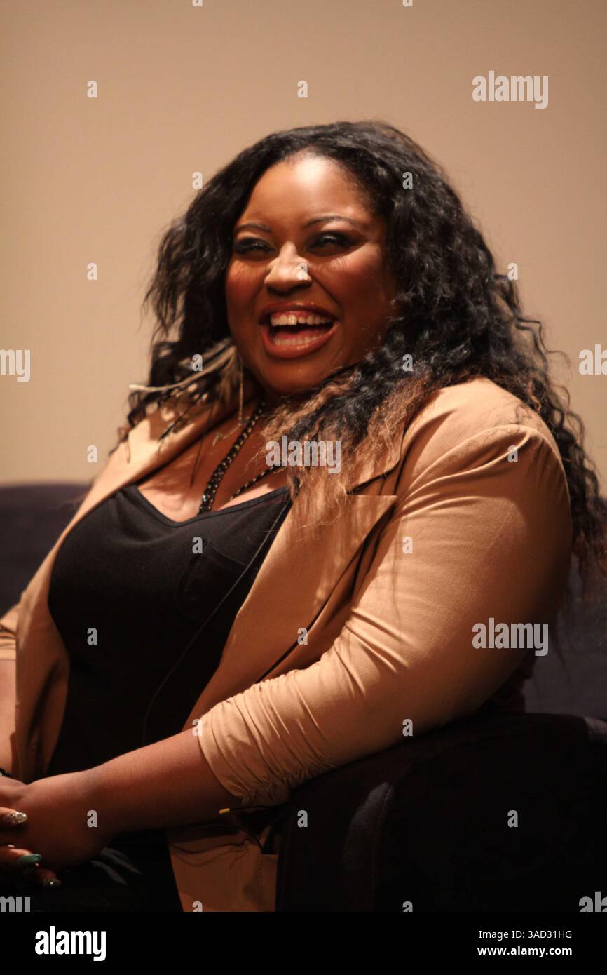 3. Oktober 2011 - New York, New York, USA - TANISHA THOMAS ''Bad Girl's Club''.at ''Onion News Network '' on IFC Staffel 2.at the News Museum at 235 Bowery St 10-3-2011. 2011.(Bild: © John Barrett/Globe Photos/ZUMAPRESS.com) Stockfoto
