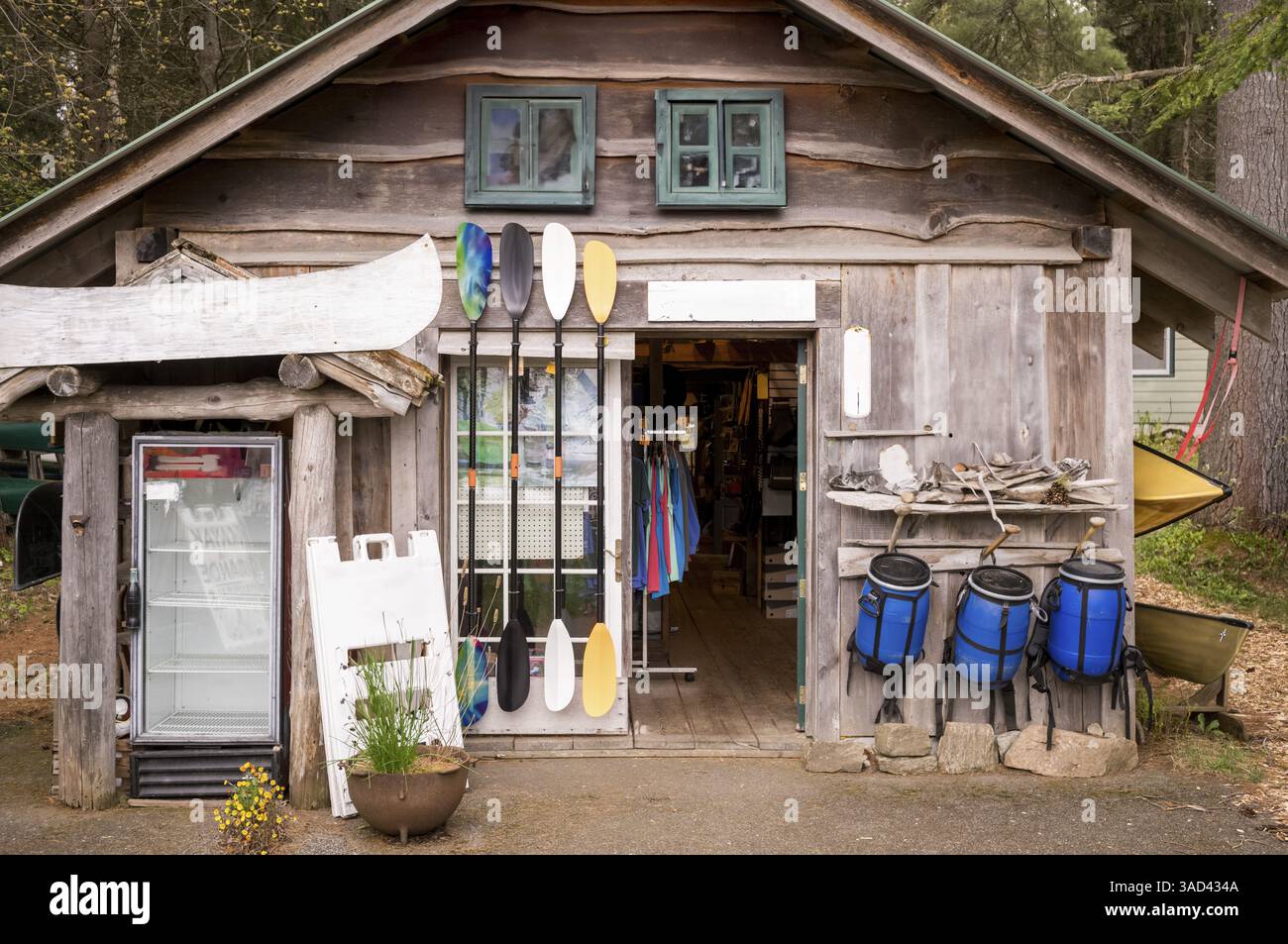 Vermietung und Geschäft am Little Tupper Lake, Upper New York State - USA Stockfoto