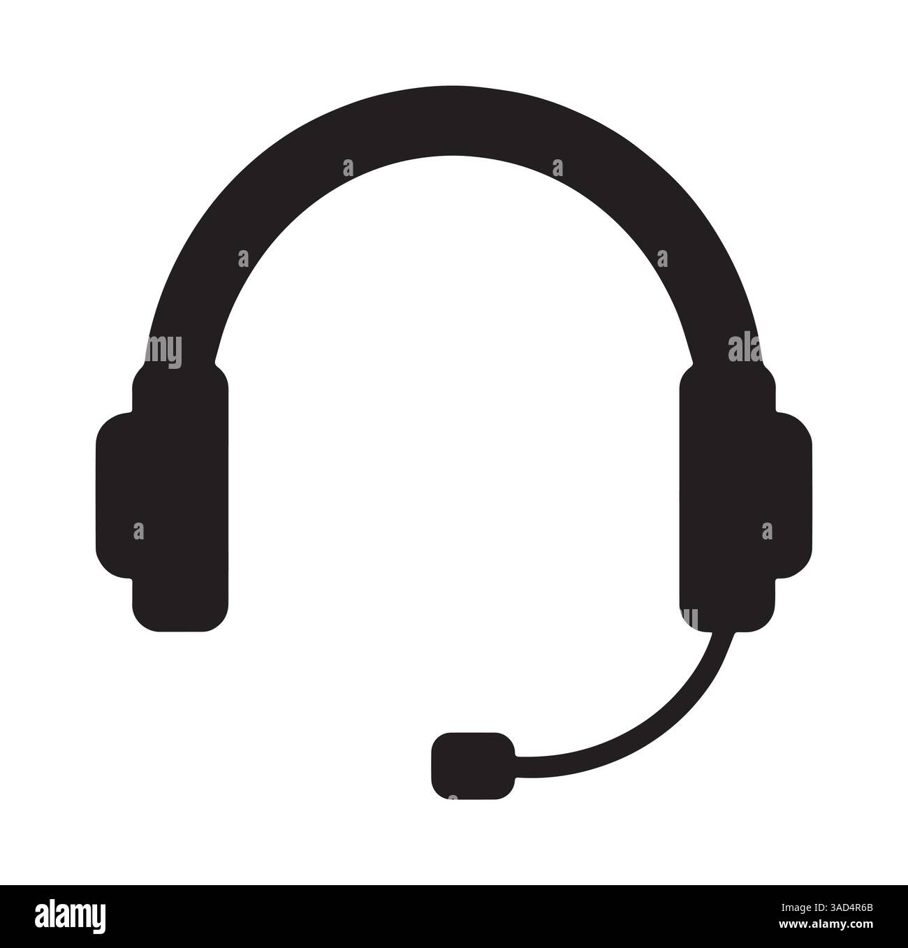 Headset-Symbol. Einfaches und schlankes Headset-Design, ideal für Audio- und Kommunikationsthemen. Vektorabbildung für technische Projekte und ap geeignet Stock Vektor