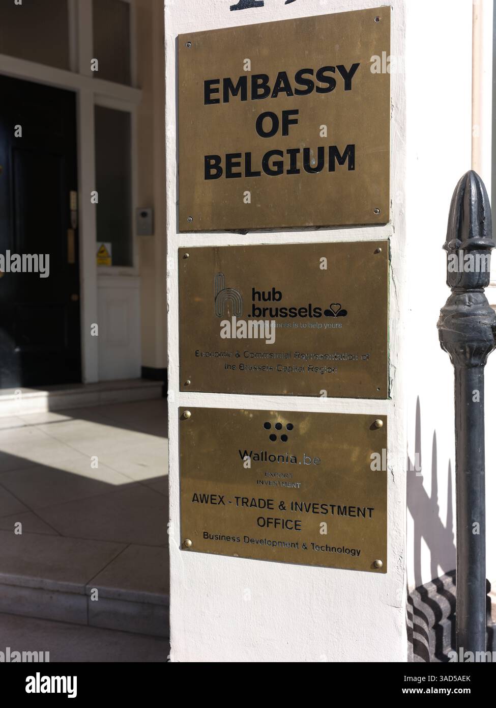 Botschaft von Belgien, London, England. Stockfoto