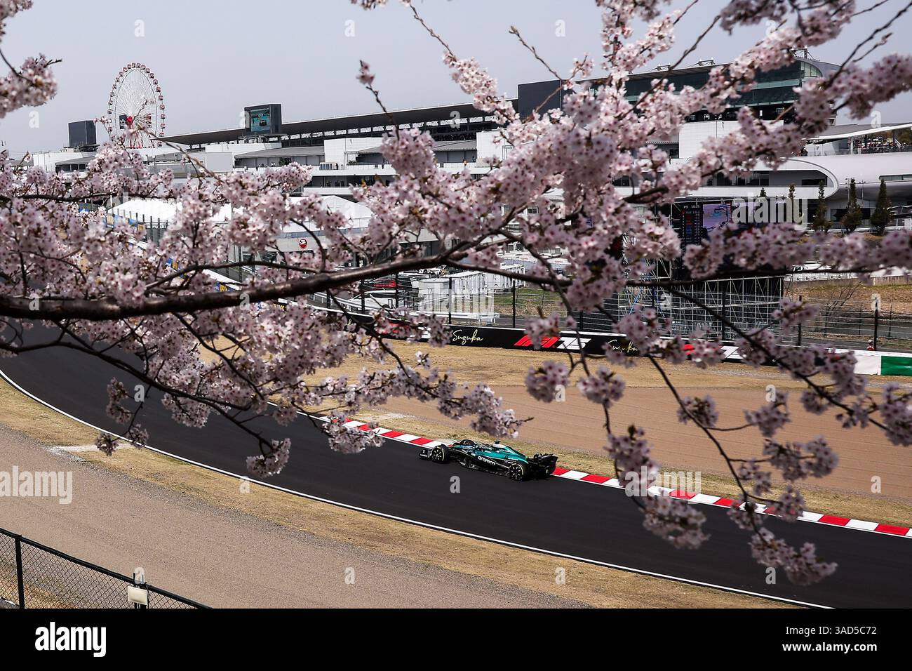 18 WALK Lance (CAN), Aston Martin F1 Team AMR25, Action während des Formel 1 Lenovo Japanese Grand Prix 2025, 3. Runde der FIA Formel 1 Weltmeisterschaft 2025 vom 4. Bis 6. April 2025 auf dem Suzuka Circuit in Suzuka, Japan - Foto DPPI Stockfoto