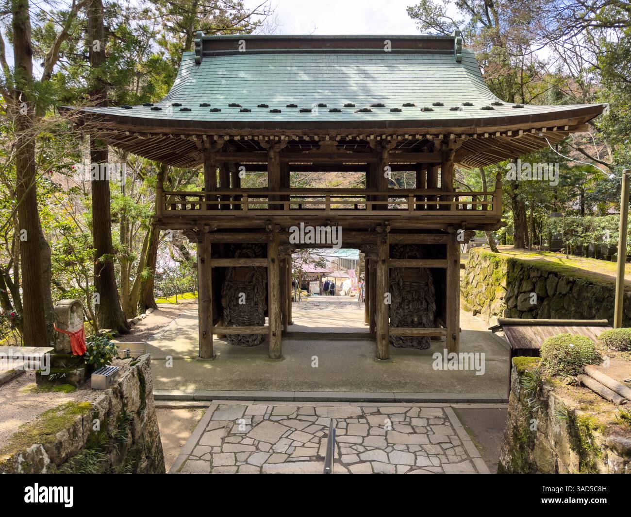 3. April 2025, Kagawa, Japan - Okuboji ist der 88. Tempel der Shikoku-Pilgerfahrt. Sie befindet sich in der Präfektur Kagawa in Shikoku, Japan. Stockfoto