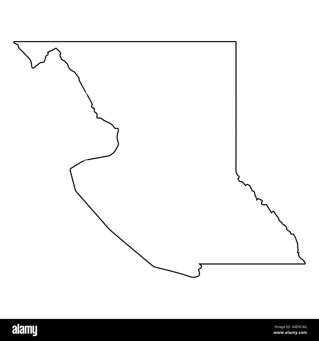 British Columbia Outline Clean Vector Map Border, Westkanadische Provinz Stock Vektor