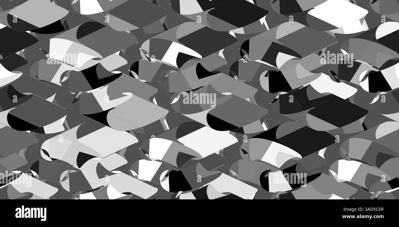 3D-Konstruktion mit geometrischem Muster. Geometrische Elemente für Ihr Projekt. Optische Illusionen. 3D-Kacheln. Vektorabbildung Stock Vektor