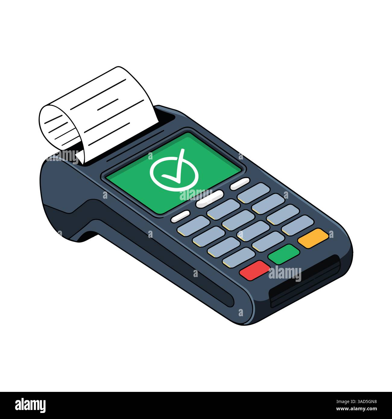 POS-Symbol. Isometrische Zahlungsterminalvektorillustration für Webdesign, isoliert auf weißem Hintergrund. Stock Vektor