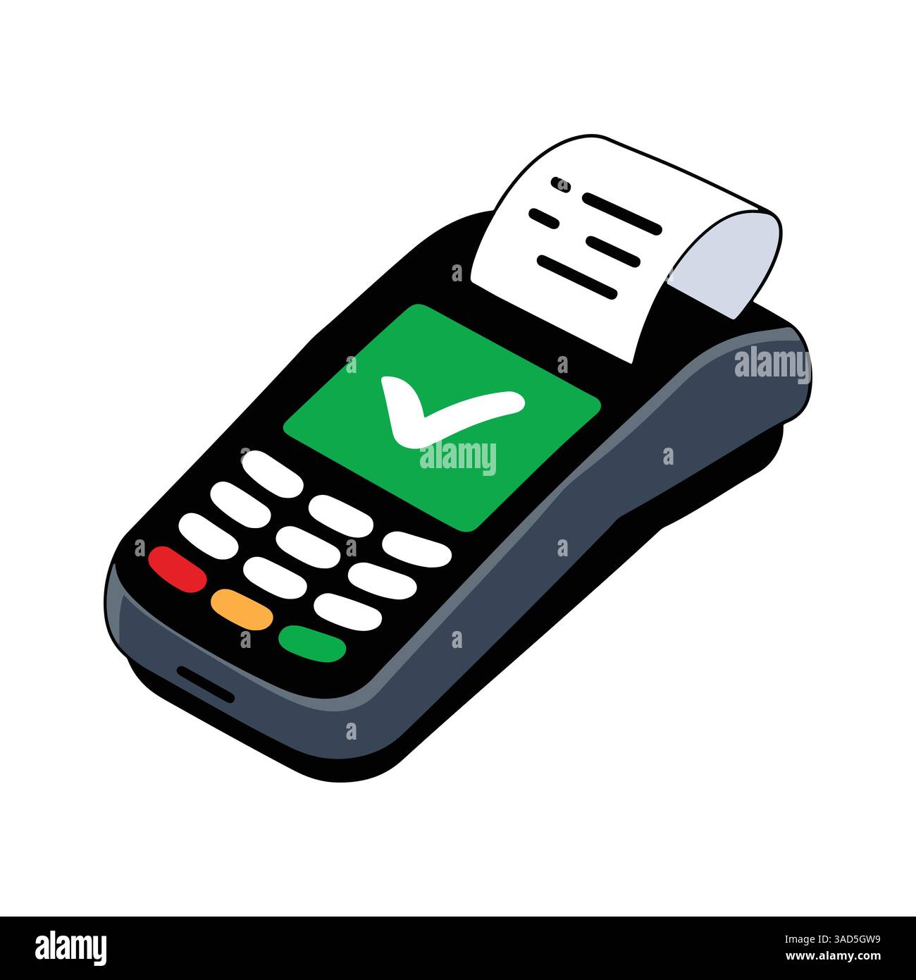 POS-Symbol. Isometrische Zahlungsterminalvektorillustration für Webdesign, isoliert auf weißem Hintergrund. Stock Vektor