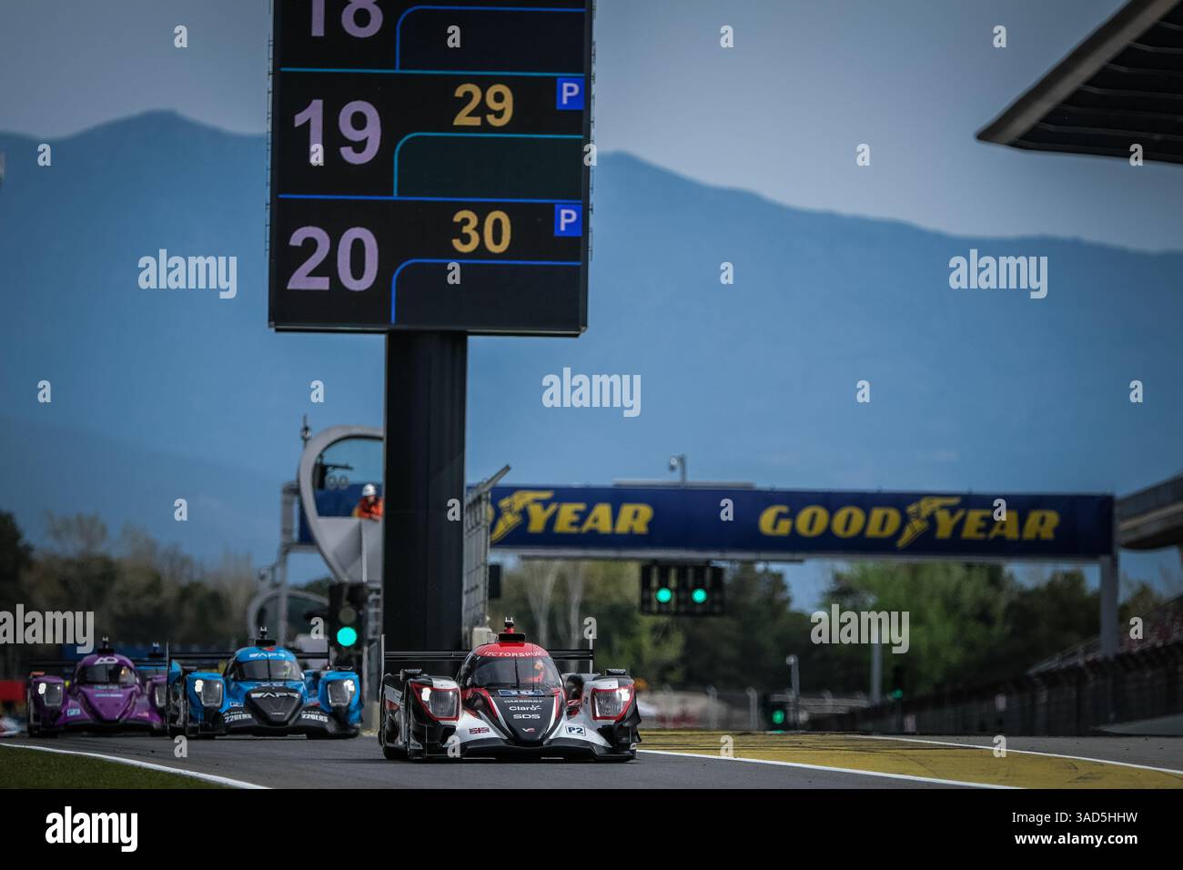 Nr. 10, VECTOR SPORT, GBR, Oreca 07 - Gibson, Ryan CULLEN (GBR), Vladislav LOMKO (FRA), Pietro FITTIPALDI (BRA) 2025 European Le Mans Series, Barcelon Stockfoto