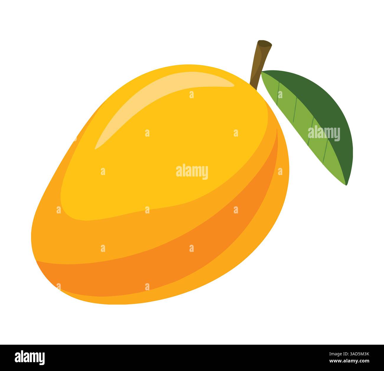 Mangozeichnung in einem einfachen Stil. Ideal für Kinderbücher, Webdesign, Poster, Kampagnen und vieles mehr. Eine vielseitige Illustration, perfekt für eine Vielzahl Stock Vektor