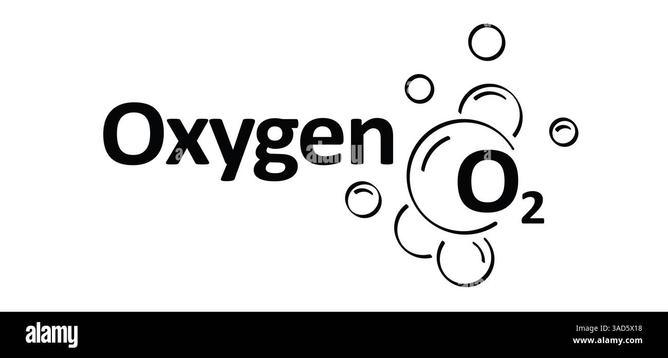 Sauerstoff, h20 oder 02. Chalkogen oder Erzbildung. H2O ist Wasser, flüssig und O2 ist Sauerstoff, Gas. Elemente von Atomen. Nichtmetallisch oder nichtmetallisch. Wissenschaftssymbol, Stockfoto