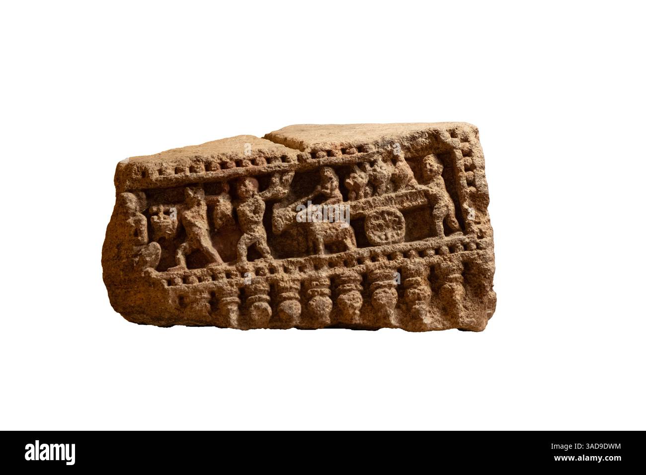 Ratha Yatra, Bhubaneshwar 8. Jahrhundert n. Chr. Die dekorierte Steinskulptur ist in Tribhanga-Form. Zwei Seiten dieses Steins sind mit Szenen verziert Stockfoto Ratha Yatra, Bhubaneshwar 8. Jahrhundert n. Chr. Die dekorierte Steinskulptur ist in Tribhanga-Form. Zwei Seiten dieses Steins sind mit Szenen verziert Stockfoto