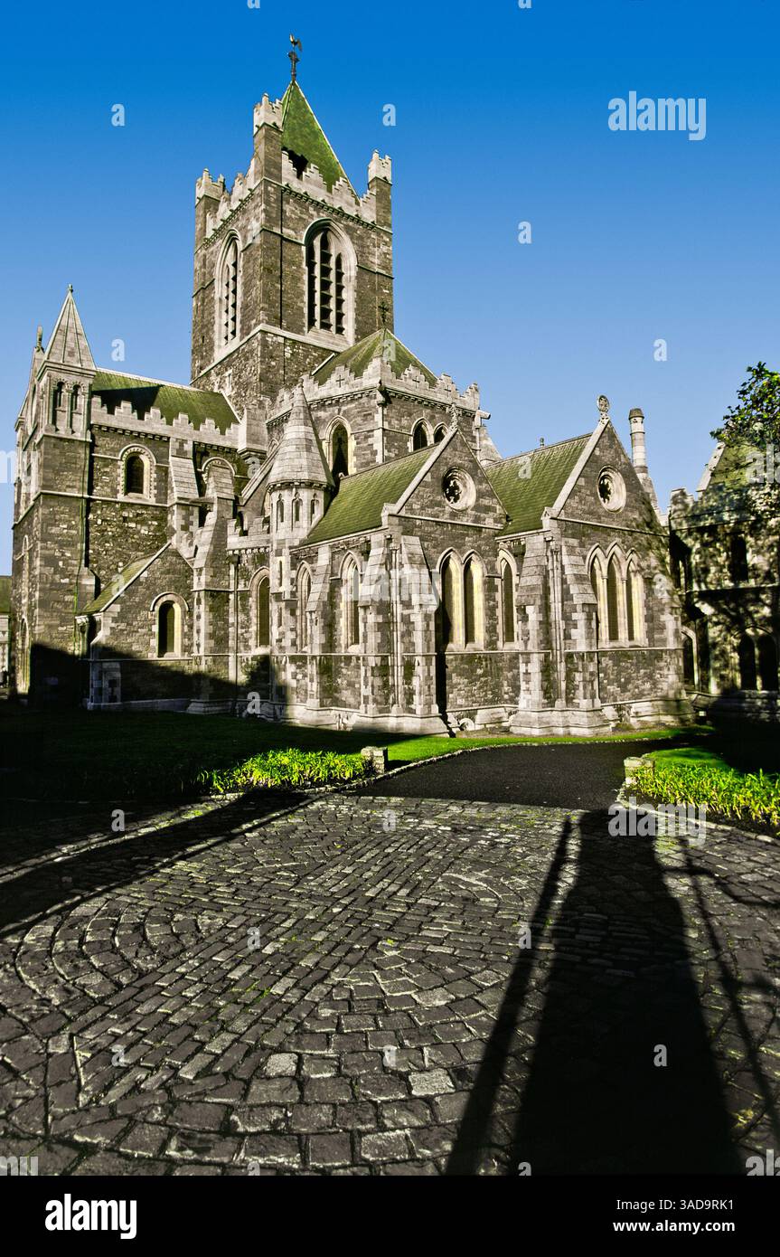 Die Christ Church Cathedral (Church of Ireland) wurde 1030 im gotischen Stil in Dublin, Irland, gegründet Stockfoto