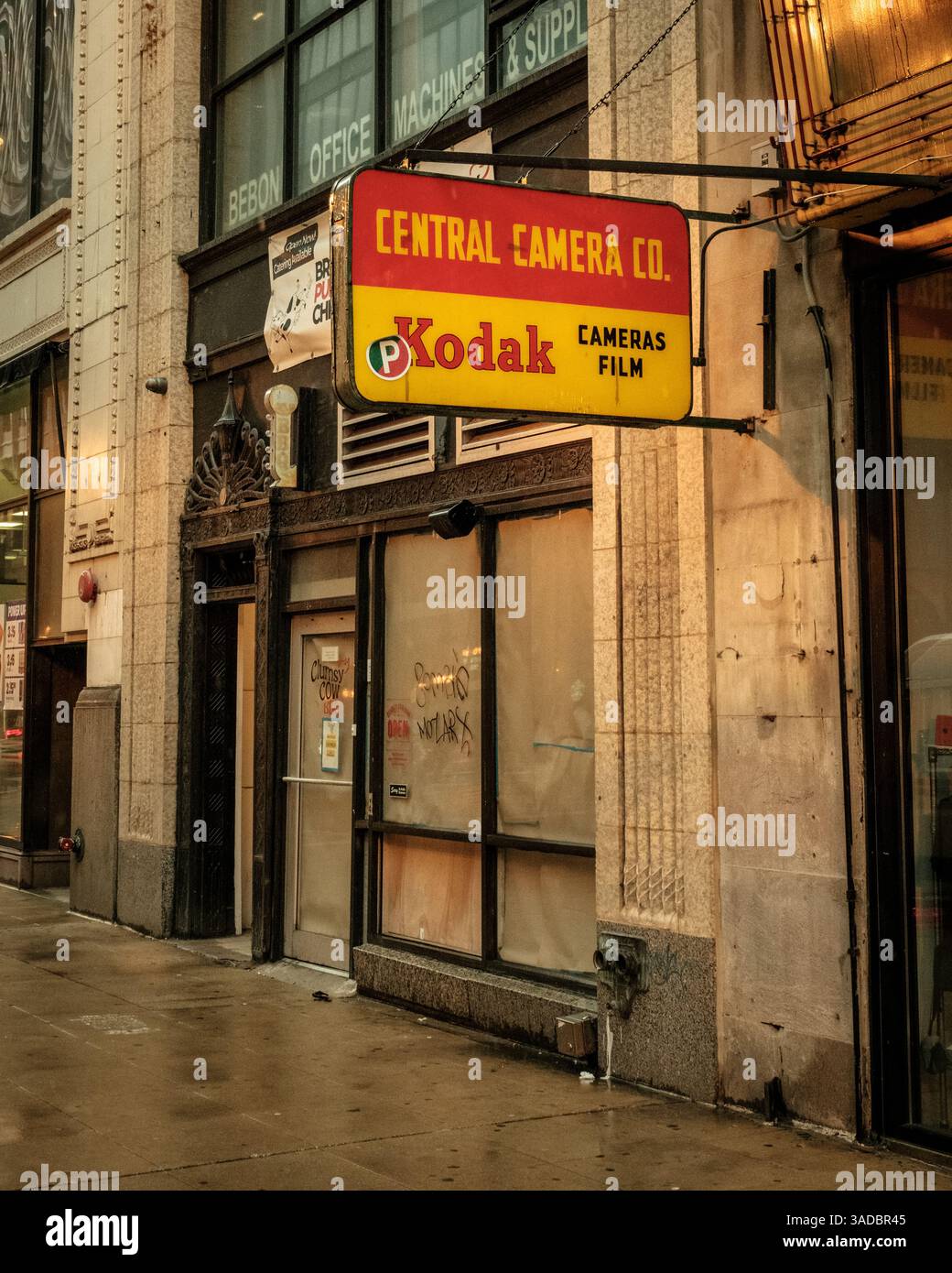 Vintage-Schild der Central Camera Company in Chicago, Illinois Stockfoto Vintage-Schild der Central Camera Company in Chicago, Illinois Stockfoto